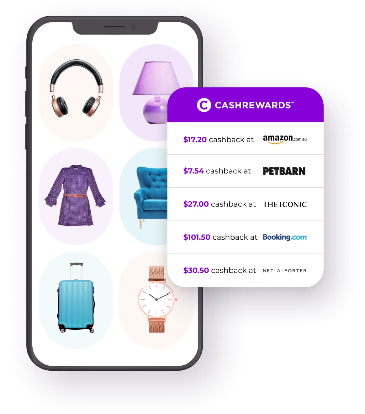 List of Cashrewards cashback from merchants you shop at