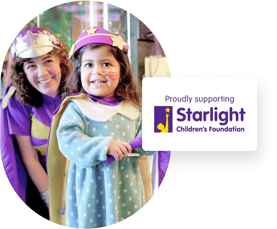 Children that Cashrewards help by supporting Starlight foundation.